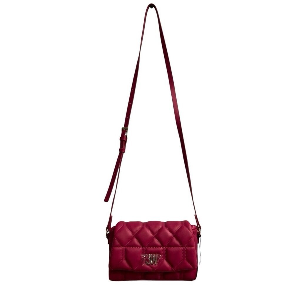 Jason Wu Purse Fuchsia Quilted Vegan Leather Small Crossbody Bag Travel Office